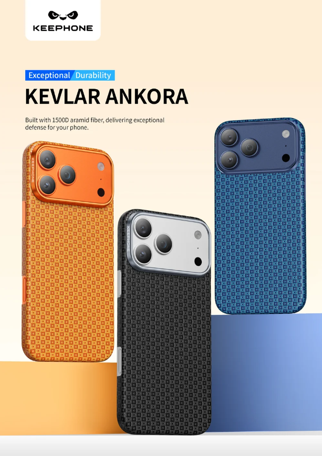 Keephone Ankora Genuine Kevlar Case for iPhone 17 Pro Max with MagSafe