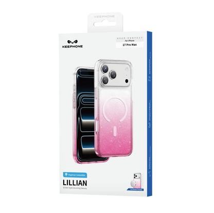 Keephone Lillian Premium Glitter Clear Case for iPhone 17 Pro Max (LILLIAN)