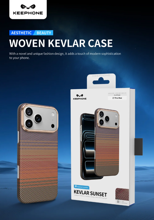Keephone Seanova Genuine Kevlar Case for iPhone 17 Pro Max with MagSafe (SEANOVA)