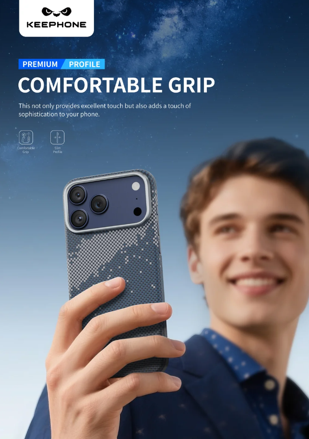 Keephone Starry Kevlar Case for iPhone 17 Pro Max | 1500D Aramid Fiber MagSafe Case