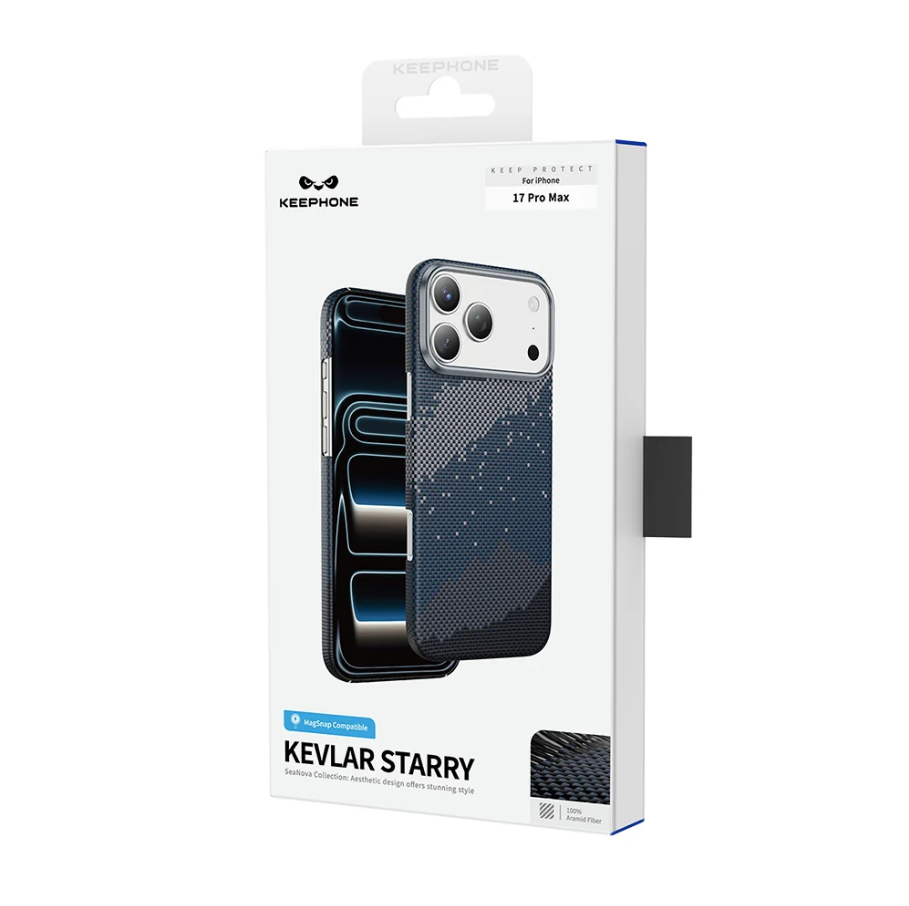 Keephone Starry Kevlar Case for iPhone 17 Pro | 1500D Aramid Fiber MagSafe Case