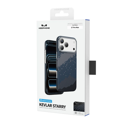 Keephone Starry Kevlar Case for iPhone 17 Pro Max | 1500D Aramid Fiber MagSafe Case