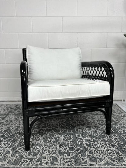 Kenyon Rattan & Canvas Armchair at online8 furniture store Auckland