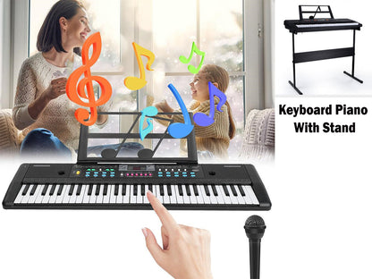 Electronic Keyboard Piano and Piano Stand