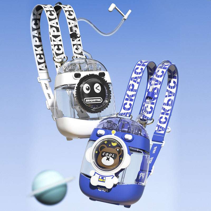 Unicorn & Dinosaur Kids Water Bottle with Dual Lids 1000ml