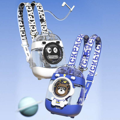 Unicorn & Dinosaur Kids Water Bottle with Dual Lids 1000ml