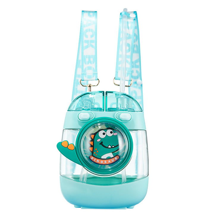 Unicorn & Dinosaur Kids Water Bottle with Dual Lids 1000ml