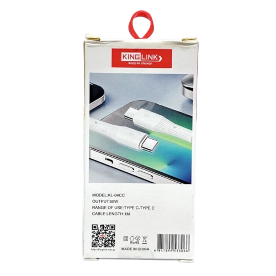 Kinglink 1m PD 60W Type-C to Type-C Cable KL04CC