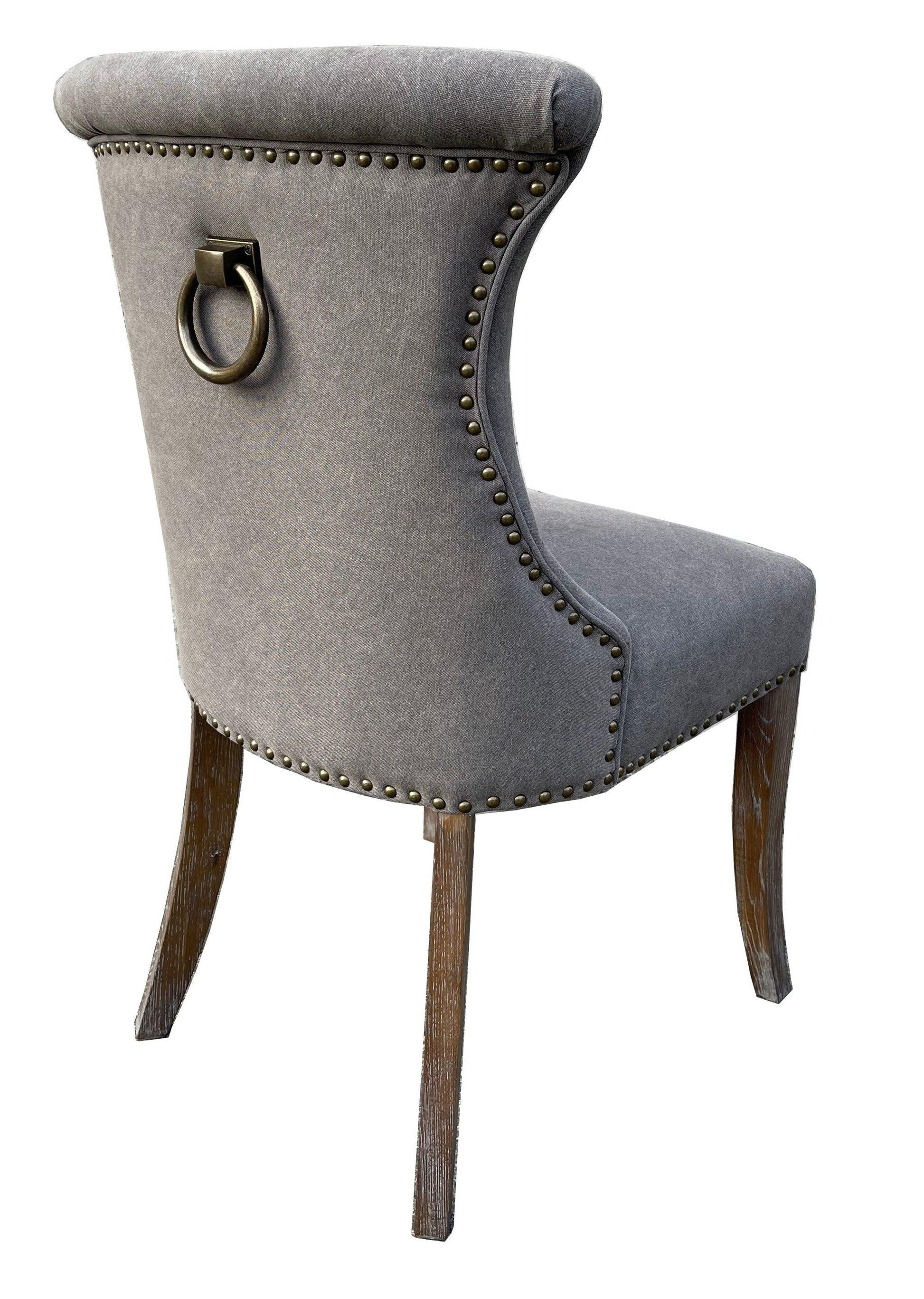 Online8 Miami Dining Chair - Dark Grey Canvas Kitchen & Dining Room Chairs
