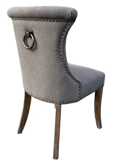 Online8 Miami Dining Chair - Dark Grey Canvas Kitchen & Dining Room Chairs