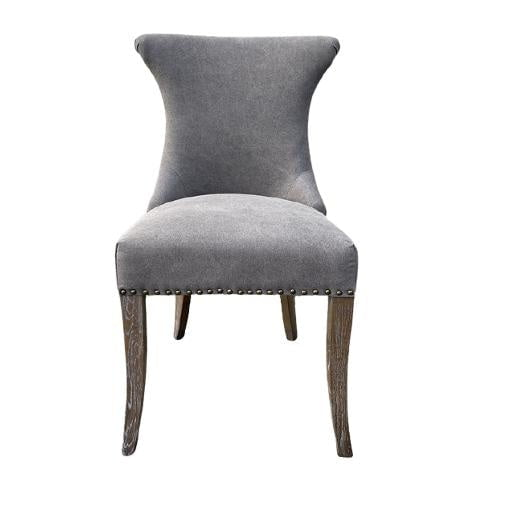 Online8 Miami Dining Chair - Dark Grey Canvas Kitchen & Dining Room Chairs