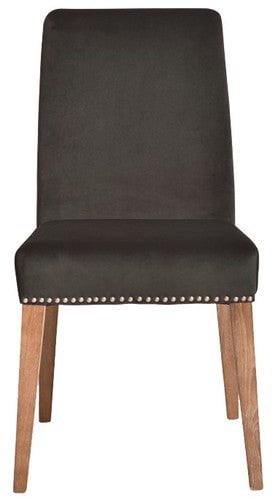 Online8 Pascal Dining Chair - Dark Grey Velvet Kitchen & Dining Room Chairs