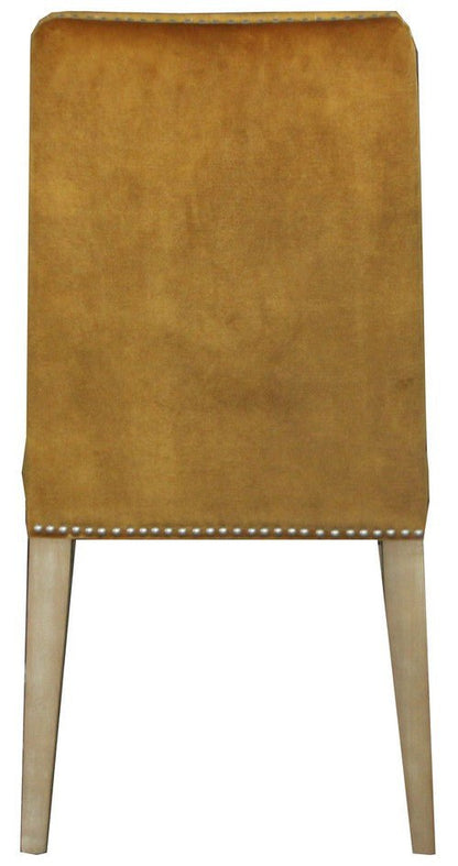 Online8 Pascal Dining Chair - Mustard Velvet Kitchen & Dining Room Chairs