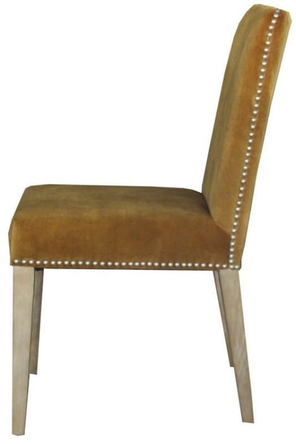 Online8 Pascal Dining Chair - Mustard Velvet Kitchen & Dining Room Chairs