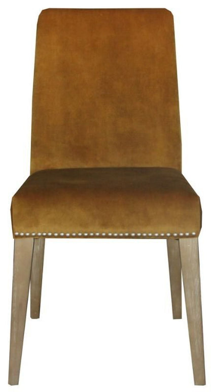 Online8 Pascal Dining Chair - Mustard Velvet Kitchen & Dining Room Chairs