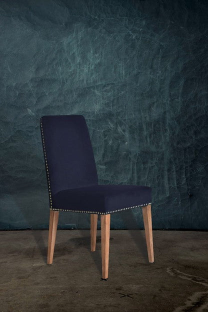 Online8 Pascal Dining Chair - Navy Blue Velvet Kitchen & Dining Room Chairs