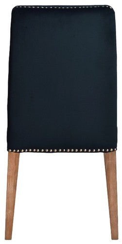 Online8 Pascal Dining Chair - Navy Blue Velvet Kitchen & Dining Room Chairs