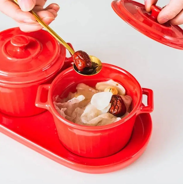 4pcs Ceramic Seasoning Jar Set Kitchenware Set Spice container