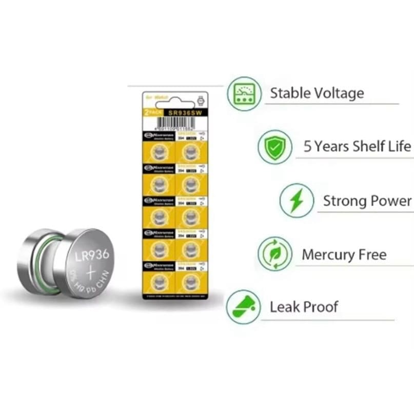 Koonenda 394 / SR936SW Watch Batteries (10 Pack)