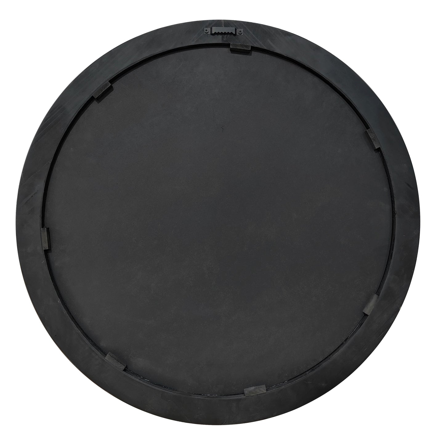 La Vista Black Oak & Gold Round Wall Mirror - 650mm at online8 furniture store Auckland