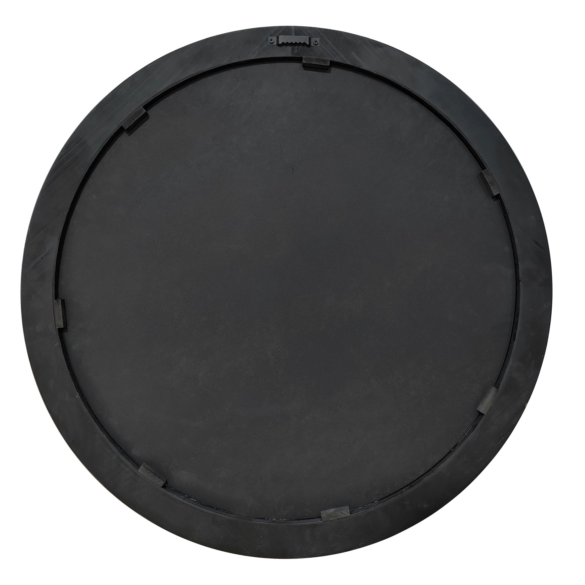 La Vista Black Oak & Gold Round Wall Mirror - 650mm at online8 furniture store Auckland