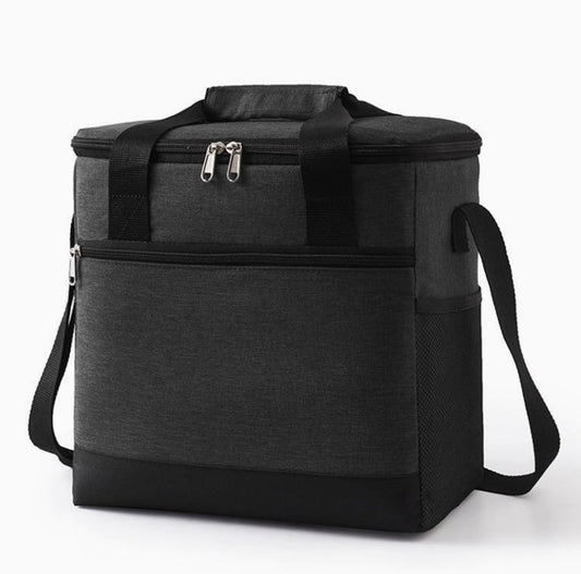 Large Capacity  Lunch Bag Tote Insulated Lunch Bag Picnic Food Lunch Box Storage Ice Cooler Black