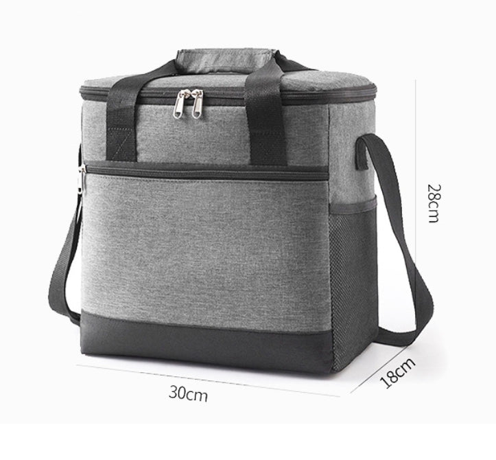 Large Capacity  Lunch Bag Tote Insulated Lunch Bag Picnic Food Lunch Box Storage Ice Cooler Black