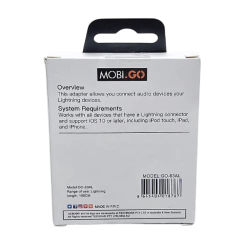 Lightning To 3.5mm Aux Audio Adapter Cable (GO63AT)