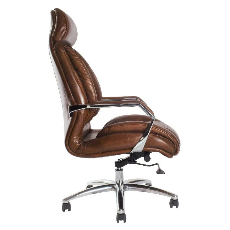 Lincoln Vintage Leather Office Chair - Vintage Cigar at online8 furniture store Auckland