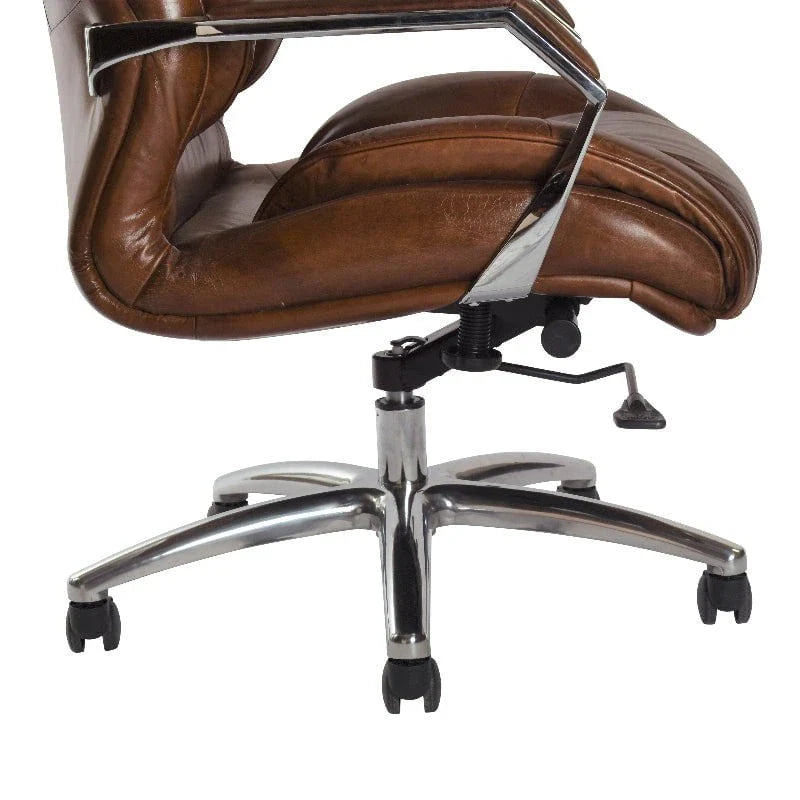 Lincoln Vintage Leather Office Chair - Vintage Cigar at online8 furniture store Auckland