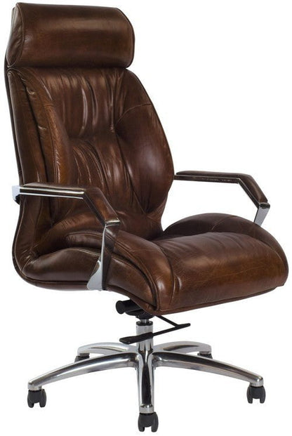 Lincoln Vintage Leather Office Chair - Vintage Cigar at online8 furniture store Auckland