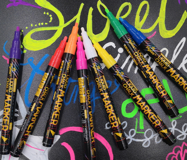 Liquid Chalk Markers 3mm Tip - Set of 8