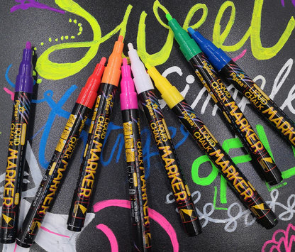 Liquid Chalk Markers 3mm Tip - Set of 8
