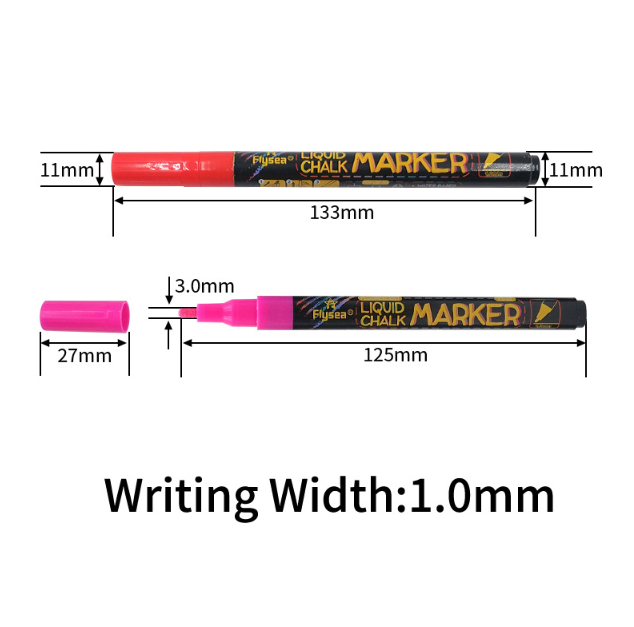 Liquid Chalk Markers 3mm Tip - Set of 8