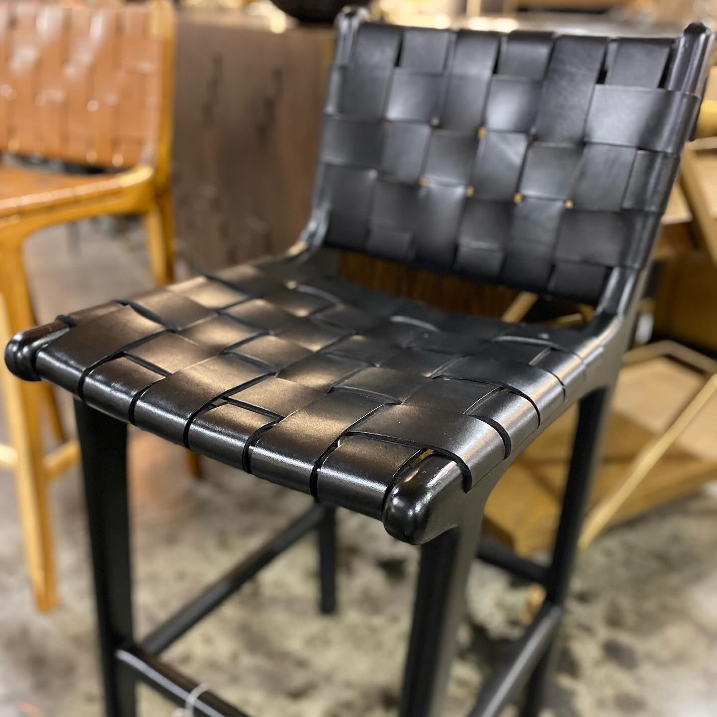 London Barstool - Teak Black at online8 furniture store Auckland