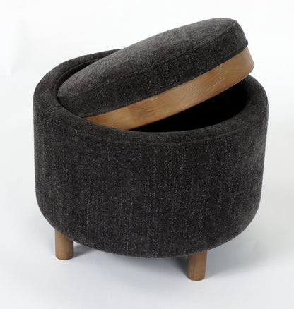 Luna Ottoman - Steel W/ Reversible Ash Wooden Tray at online8 furniture store Auckland