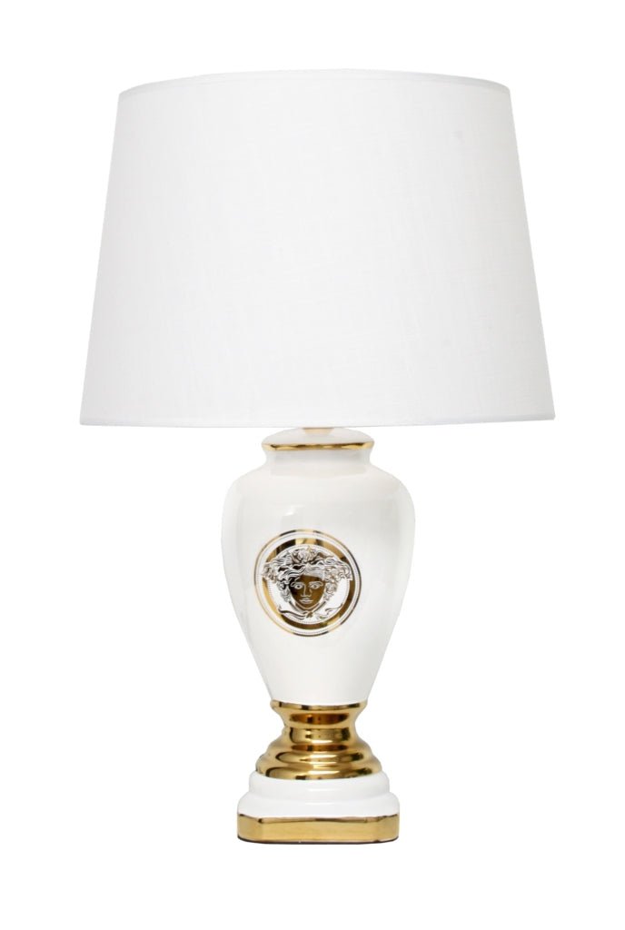 Luxury Table Lamp - White Medusa at online8 furniture store Auckland