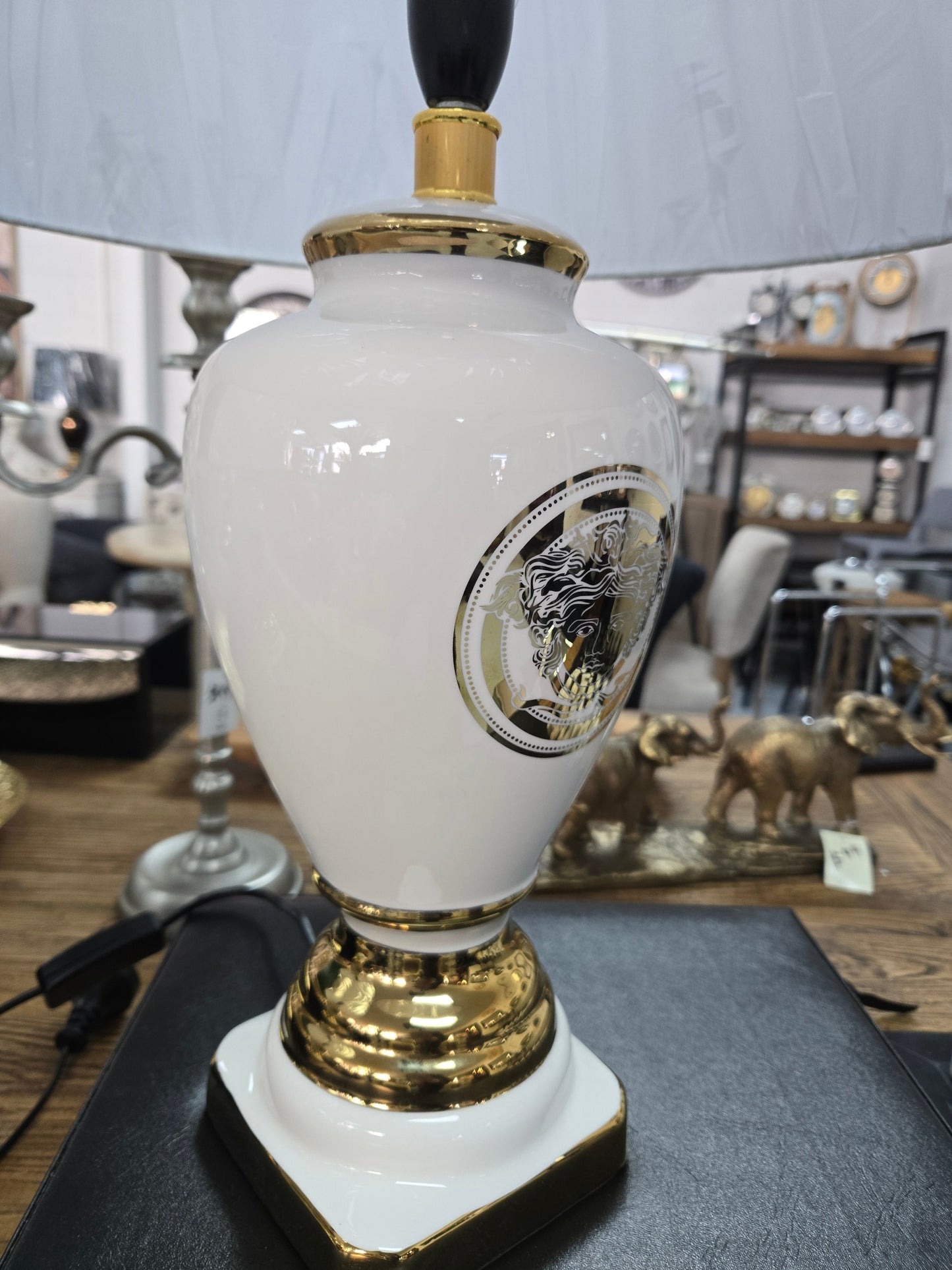 Luxury Table Lamp - White Medusa at online8 furniture store Auckland