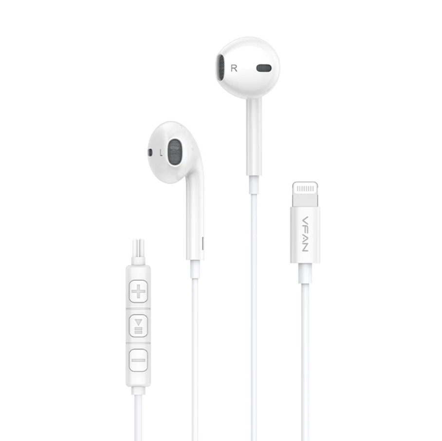 Wired Lightning Earphones with Plug & Play Audio (M21)