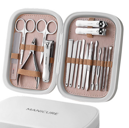 Manicure Set Men Women Nail Clipper Set 18 Pcs Stainless Steel