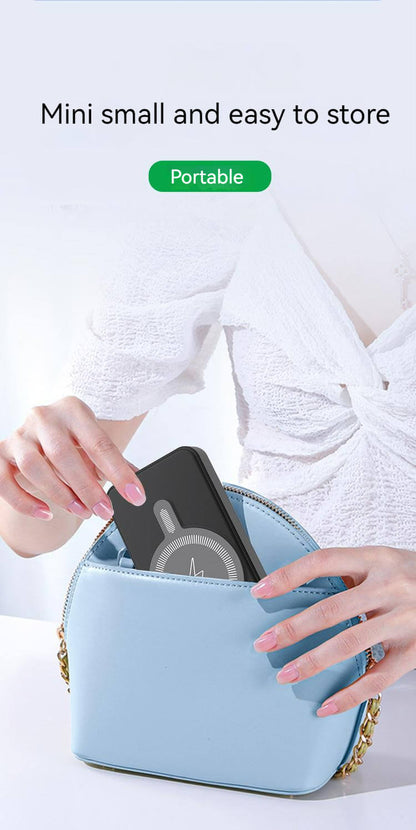 10000mah Magsafe Power Bank with Stand & Cable-White