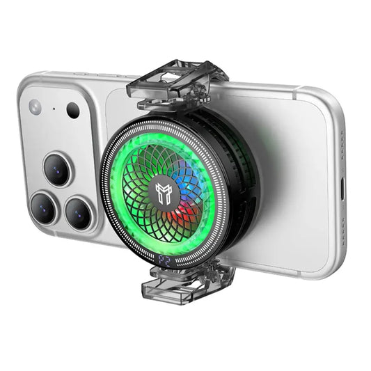 Magnetic Phone Cooler with 7300 RPM Fan, RGB Light & Universal Clip (GA6)