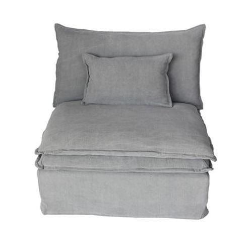 Malta Double Cushion Sectional Middle 1 Seater - Grey at online8 furniture store Auckland