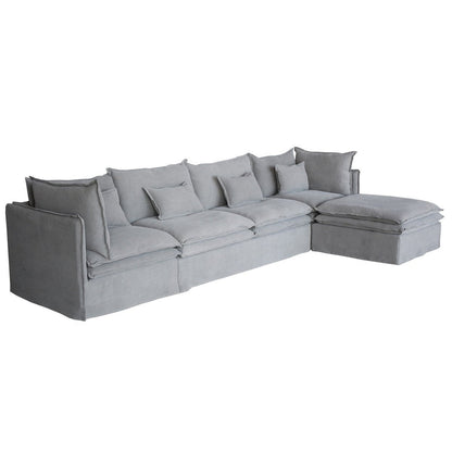 Malta Double Cushion Sectional Middle 2 Seater - Grey at online8 furniture store Auckland