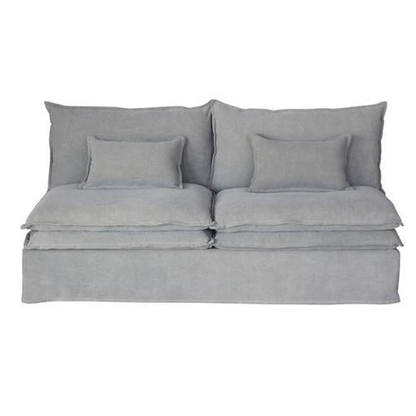 Malta Double Cushion Sectional Middle 2 Seater - Grey at online8 furniture store Auckland