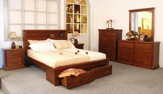 Marina 6Pcs Bedroom Suite with Storage Drawers at online8 furniture store Auckland