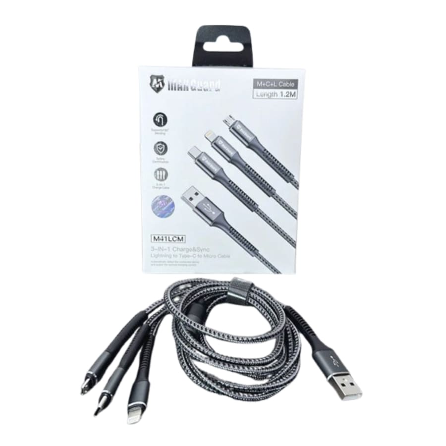Maxguard 1.2m 3 in 1 cable M41LCM
