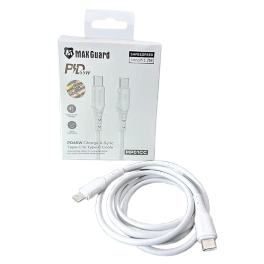 Maxguard 1.2m 65W Type-C to C Cable MP01CC