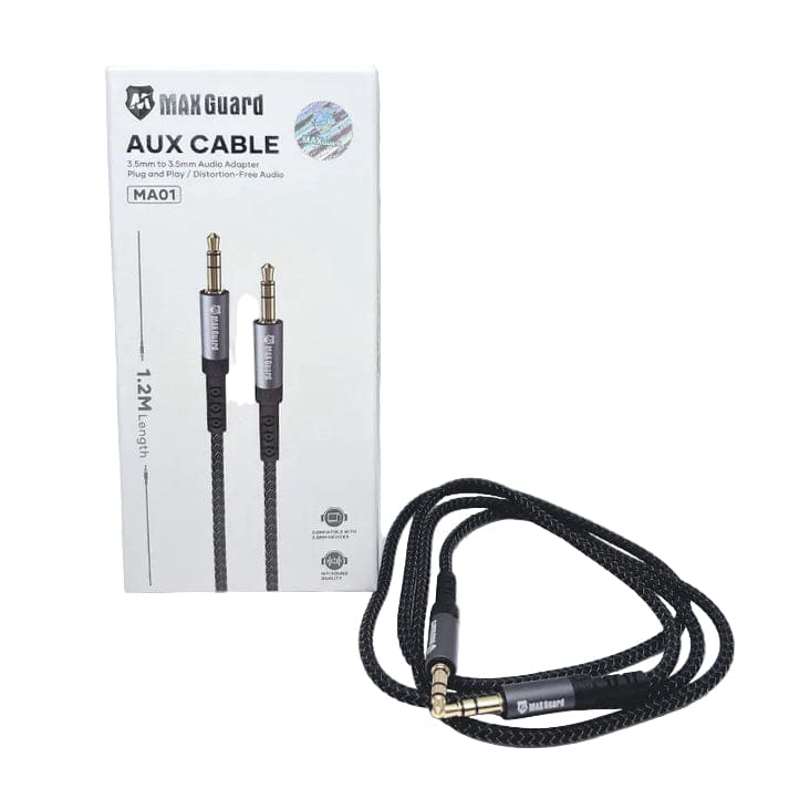 Maxguard 1.2m Plug and Play Aux 3.5mm Cable MA01