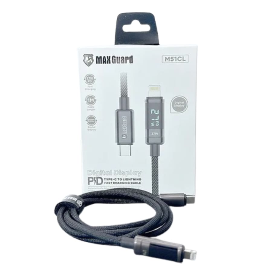 Maxguard 1m 27W Type-C to Lightning Cable M51CL